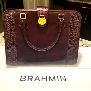 Brahmin Addison Merlot Hamilton EUC!
